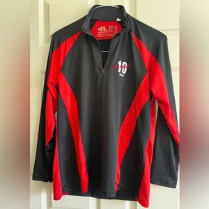 Women’s Performance Long Sleeve Running Shirt Size Medium  Color Red/Black